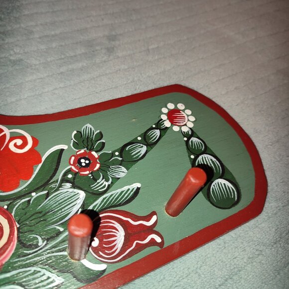 Folk Transylvanian Key Hanger Hand painted Wooden Traditional Authentic Design - Picture 11 of 12